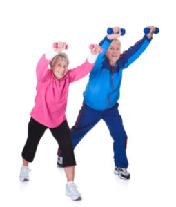 Seniors exercise